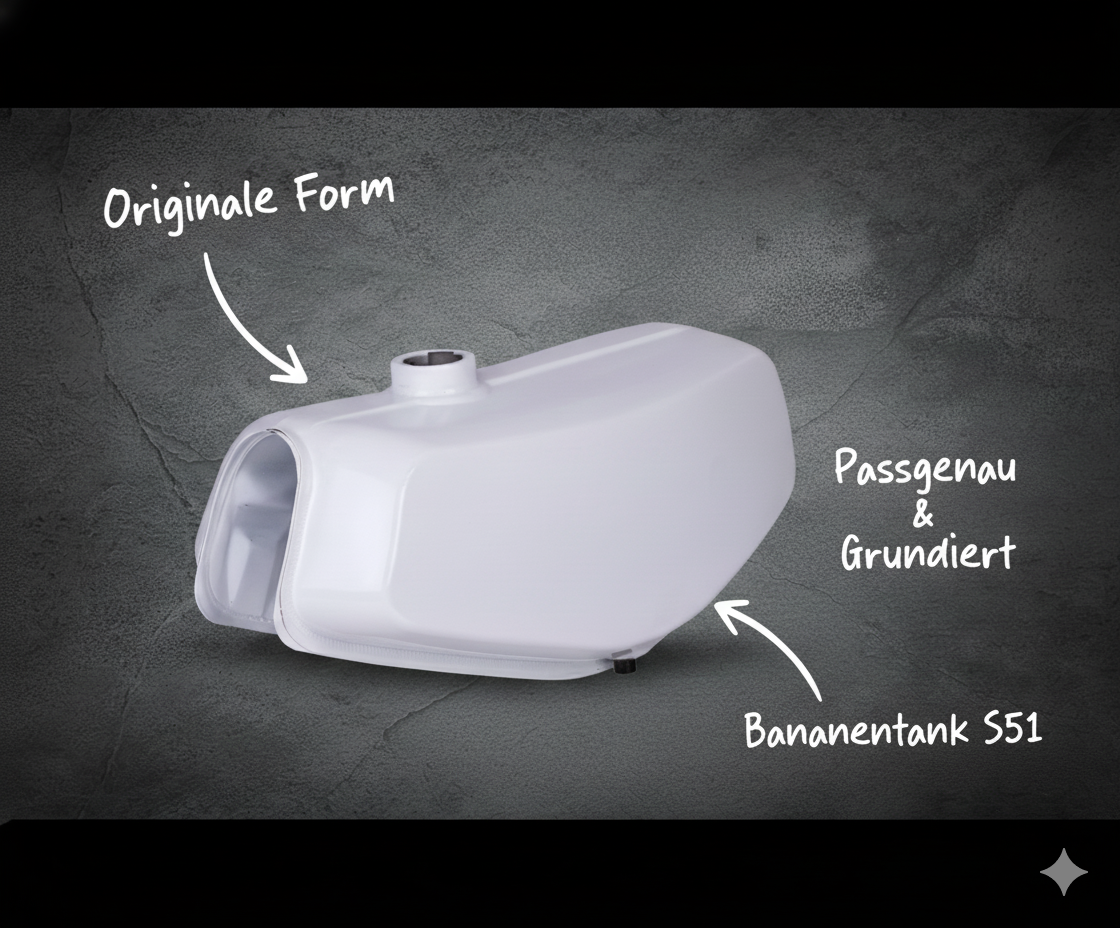 Bananentank für Simson S51 - Kraftstofftank