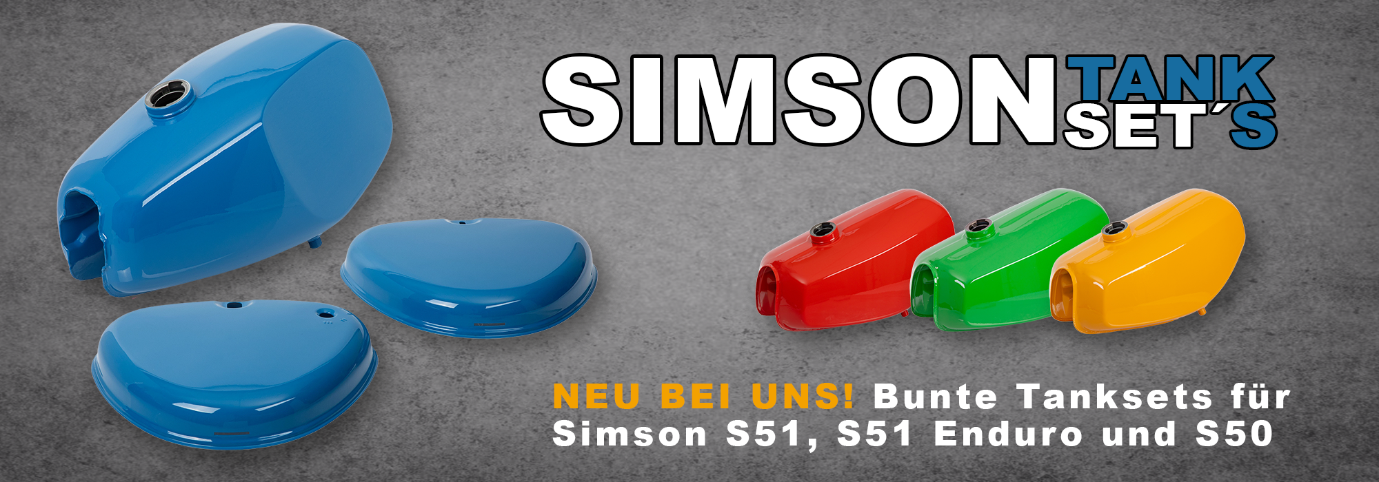 Simson Tank Sets S51, S50 und S51 Enduro