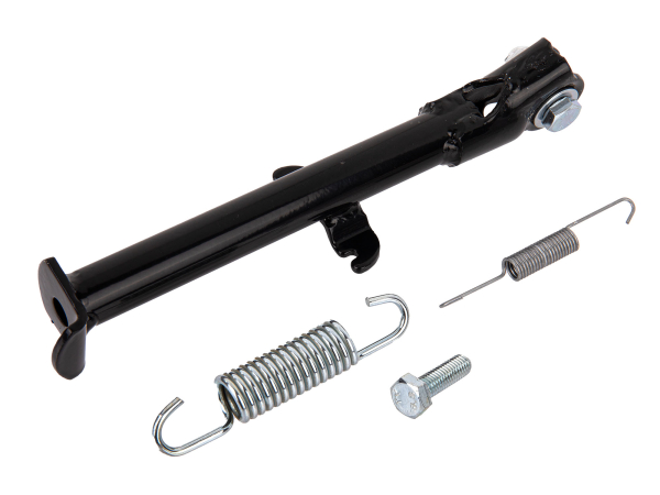 Set Seitenständer mit 2 Federn schwarz für Fußrastenträger S53