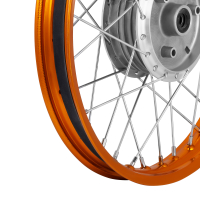 SIMSON Speichenrad 1,5x16 Zoll Alufelge, orange +...