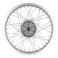 Speichenrad 1,5x16 Zoll Alufelge, poliert + Edelstahlspeichen S50, S51, Schwalbe KR51/2 KR51/1