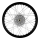 Speichenrad 1,5x16 Zoll Alufelge schwarz eloxiert und poliert + Chromspeichen
