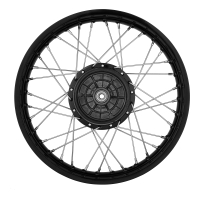 Speichenrad 1,5x16 Zoll Alufelge schwarz eloxiert +...