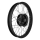 Speichenrad 1,5x16 Zoll Alufelge schwarz eloxiert + poliert + Edelstahlspeichen + Tuning-Radnabe schwarz
