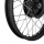 Speichenrad 1,5x16 Zoll Alufelge schwarz eloxiert + poliert + Edelstahlspeichen + Tuning-Radnabe schwarz
