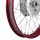 Speichenrad 1,6x16 Zoll Alufelge, rot eloxiert und poliert + Edelstahlspeichen