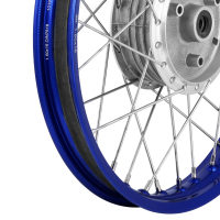 Speichenrad 1,5x16 Zoll Alufelge blau eloxiert und...