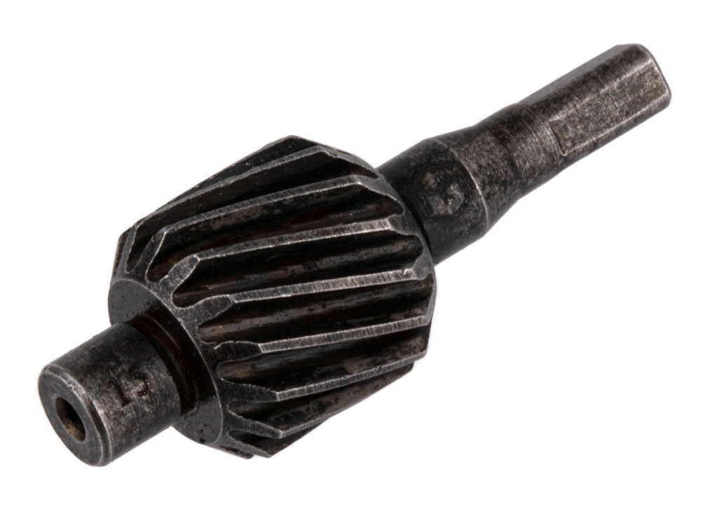 Schraubenrad Z=15 Tachoantrieb am LM-Deckel Antriebskettenrad Z=14