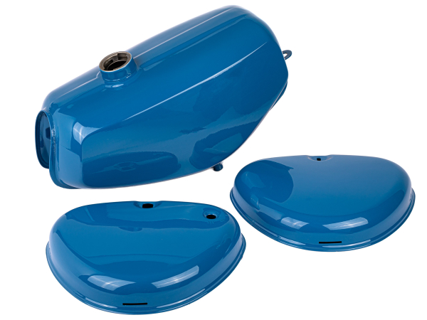 Simson S51 S70 TANK-Set mit Seitendeckel in blau