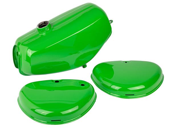 SET Tank / Kraftsoffbehälter & Seitendeckel S51, S50 Saftgrün