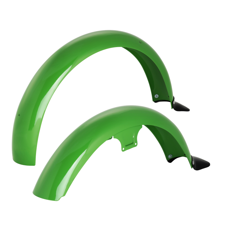 CNC Klemmstücke Set Für Simson Schutzblech - Grün Eloxiert Inklusive Schrauben