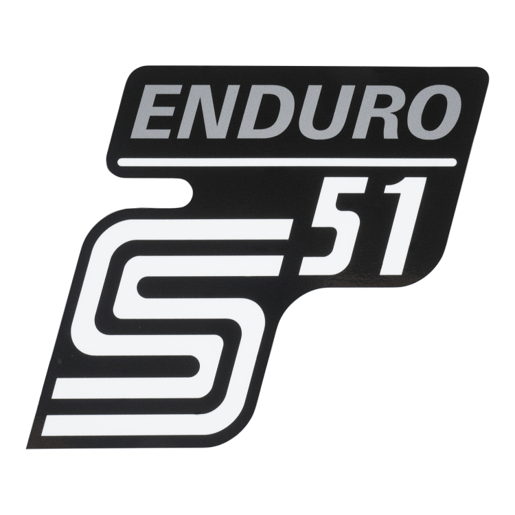 Klebefolie Seitendeckel -Enduro- silber, S51 1. Qualität