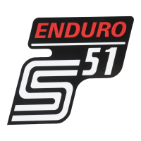 Klebefolie Seitendeckel -Enduro- rot, S51 1. Qualität