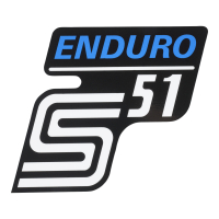 Klebefolie Seitendeckel -Enduro- blau, S51 1. Qualität