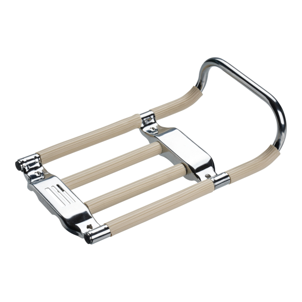 Gepäckträger kpl. verchromt Elfenbein Gummi Schwalbe Vogelserie , Beige