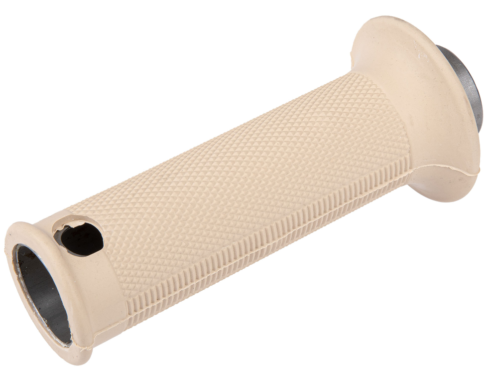 Gasdrehgriff komplett Griffrohr mit Gummigriff (Muffe) beige Rändelprofil für Vogelserie