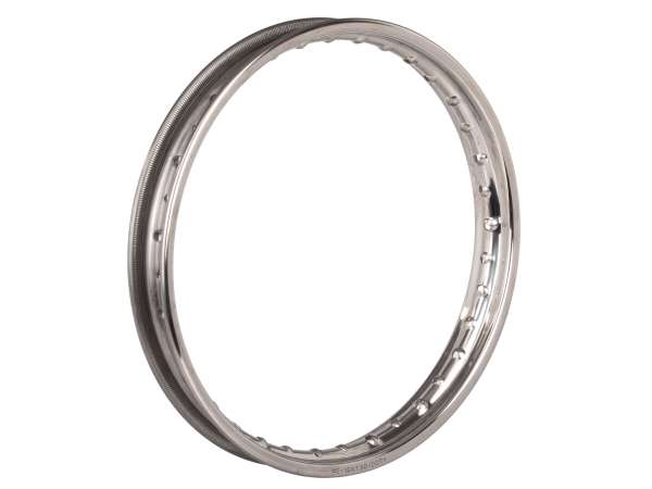Edelstahlfelge 1,6x16 Zoll, 36-Loch  S50, S51, Schwalbe KR51/2 KR51/1
