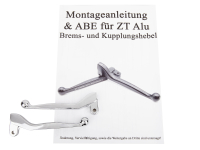 ZT Handhebel Chrom Alu-massiv (Brems- und Kupplungshebel)...