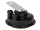 schwarze Hupe, Signalhorn - 108 db(A) - 12 Volt, 350-420 Hz, ca. Ø76mm - Halter: 52 mm