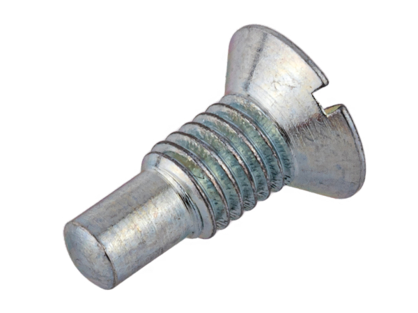 Senkschraube mit Schlitz und Zapfen M5x8x5- 4.8-A4K für Armaturengehäuse SR50, SR80