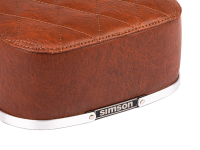 Premium Sitzbank Schwalbe KR51/1, Star SR4-2 braun m. Zierleiste und Schild