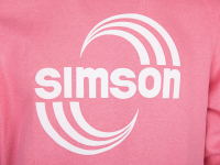 Hoodie , Kapuzenpullover - mit Känguru-Tasche Farbe: rosa - Motiv: SIMSON Cross