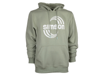 Hoodie , Kapuzenpullover - mit Känguru-Tasche Farbe: salbei - Motiv: SIMSON Cross