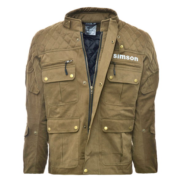 Motorradjacke SIMSON olivgrün Größe: S