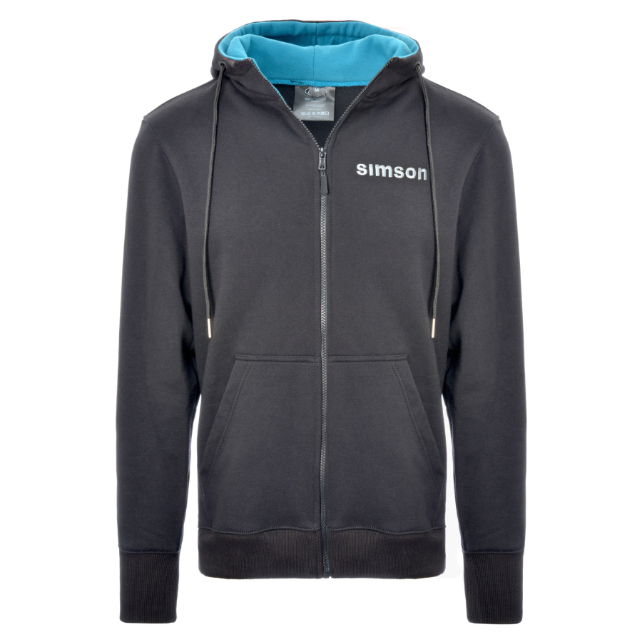 Sweatjacke schwarz blau - Motiv: SIMSON L