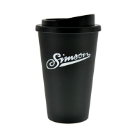 Thermobecher mit Schraubverschluss 350ml schwarz Motiv:...