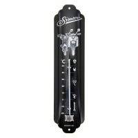 Thermometer schwarz weiß 65x28 cm Motiv: SIMSON