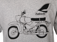 T-Shirt Farbe: hellgrau meliert - Motiv: Habicht Basic -...