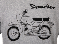 T-Shirt Farbe: hellgrau meliert - Motiv: Sperber Basic -...