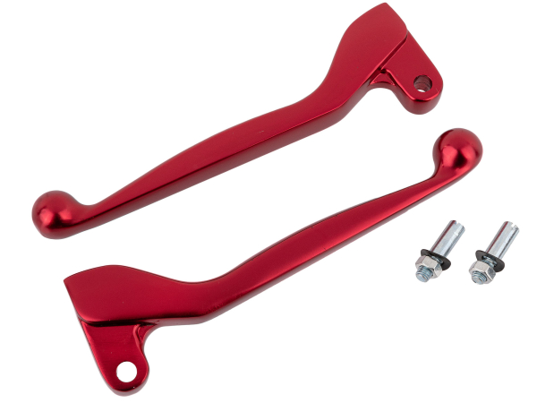 Handhebel für Kupplung und Bremse ALU eloxiert rot für Simson S50, S51, S53, S70, S83, SR50, SR80