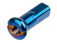 Set: 36x Nippel für Speiche, Blau TiN beschichtung (M3,5 x 3mm)