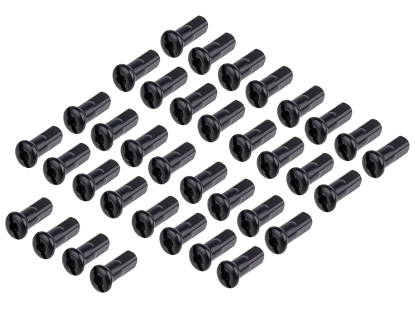 Set: 36x Nippel für Speiche, Schwarz TiN beschichtet (M3,5 x 3mm)