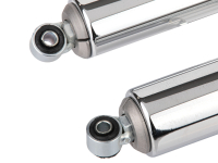 Paar Sportfederbeine, vorne - schwarz + Chromhülse - 2,5cm gekürzt  KR51, SR4