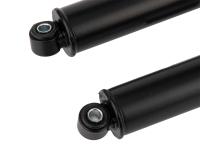 Paar Sportfederbeine, vorne - schwarz + Chromhülse - 2,5cm gekürzt  KR51, SR4