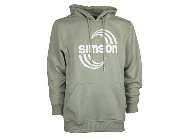 Hoodie , Kapuzenpullover - mit Känguru-Tasche Farbe: salbei - Motiv: SIMSON Cross XL