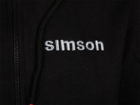 Sweatjacke schwarz rot - Motiv: SIMSON M