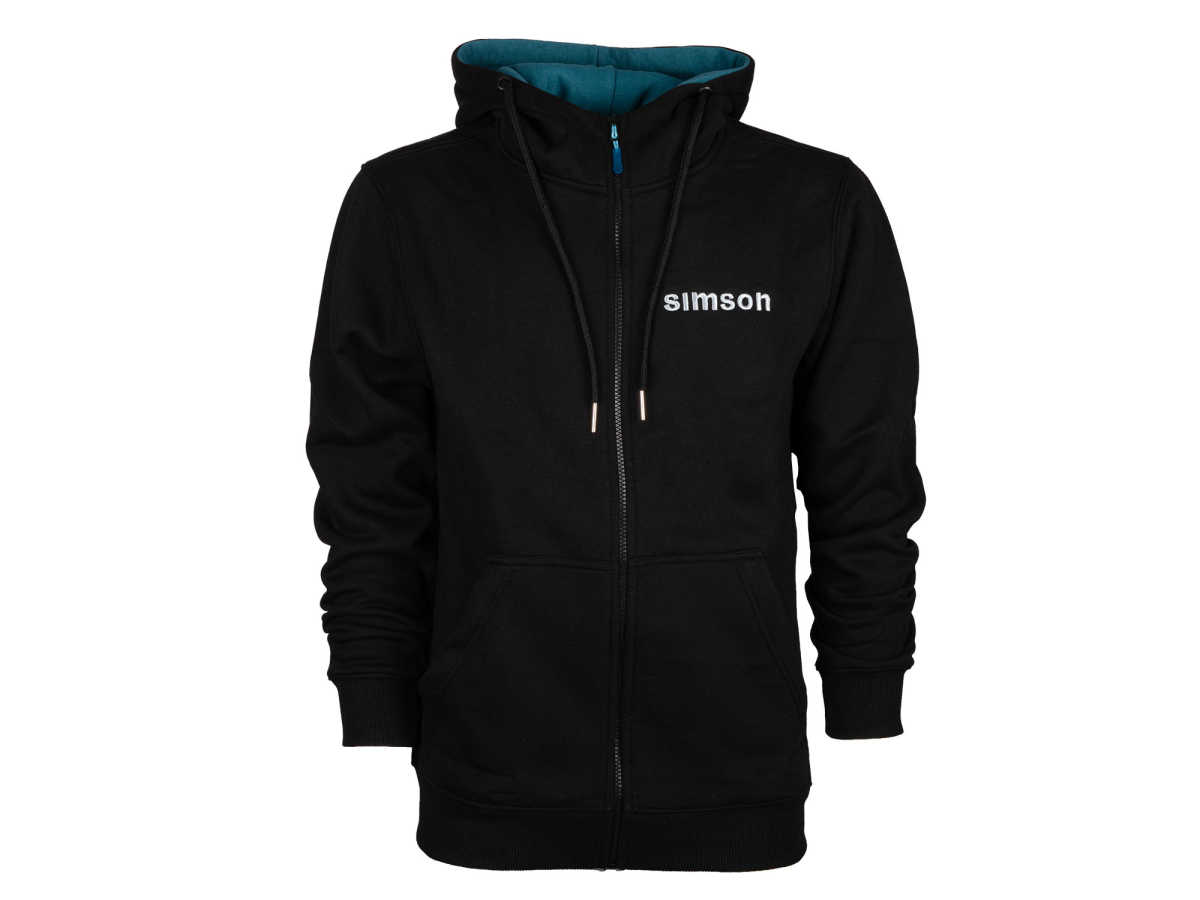 Sweatjacke schwarz blau - Motiv: SIMSON XL