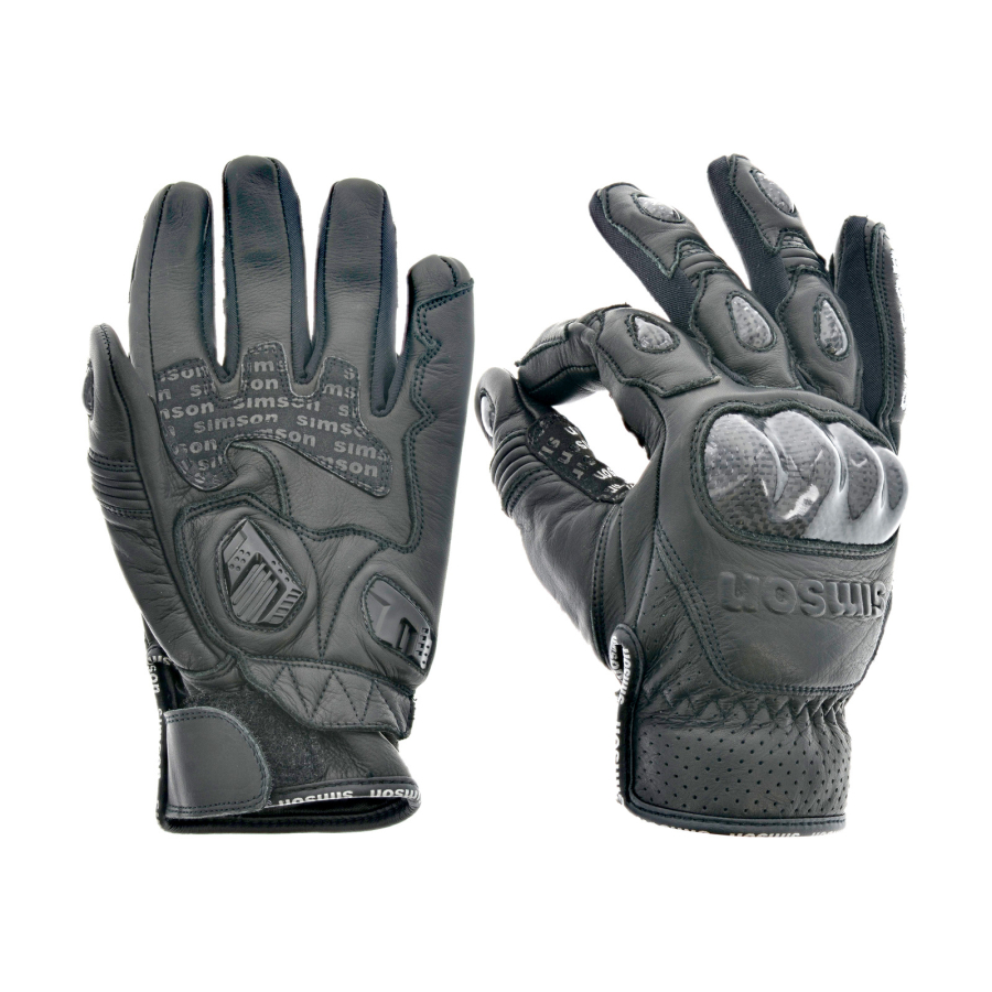 Motorradhandschuhe schwarz Größe: L Motiv: SIMSON XL
