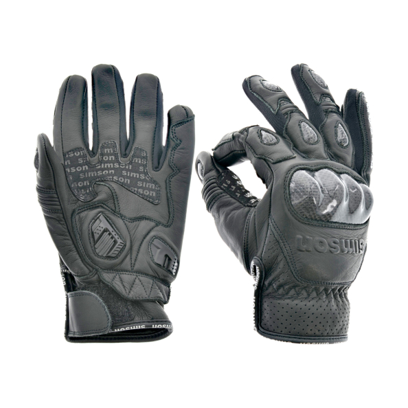 Motorradhandschuhe schwarz Größe: L Motiv: SIMSON XL