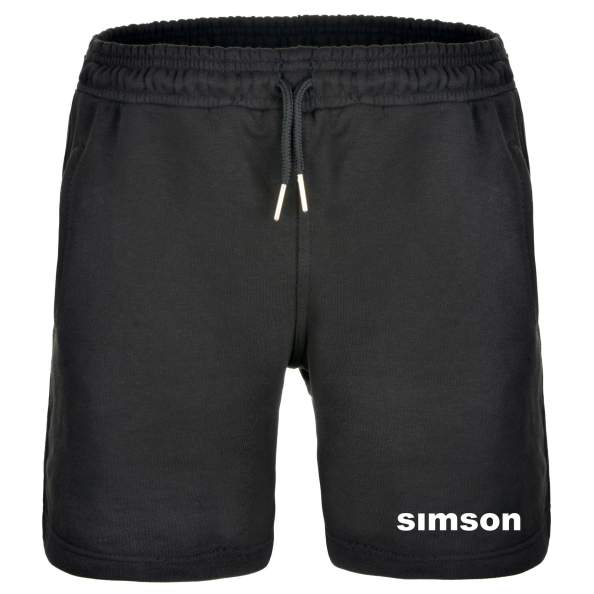 Sweathose Damen im Hotpants-Stil Farbe schwarz - Motiv: SIMSON L