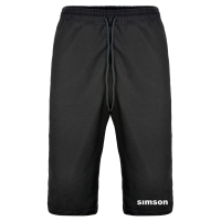 Sweathose kurz im 3 4 Stil Farbe schwarz Motiv: SIMSON XL
