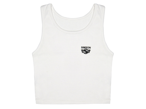 Damen-Cropped-Top Farbe: weiß Größe: L - Motiv: SIMSON XL