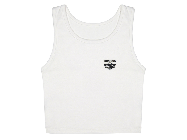 Damen-Cropped-Top Farbe: weiß Größe: L - Motiv: SIMSON XS