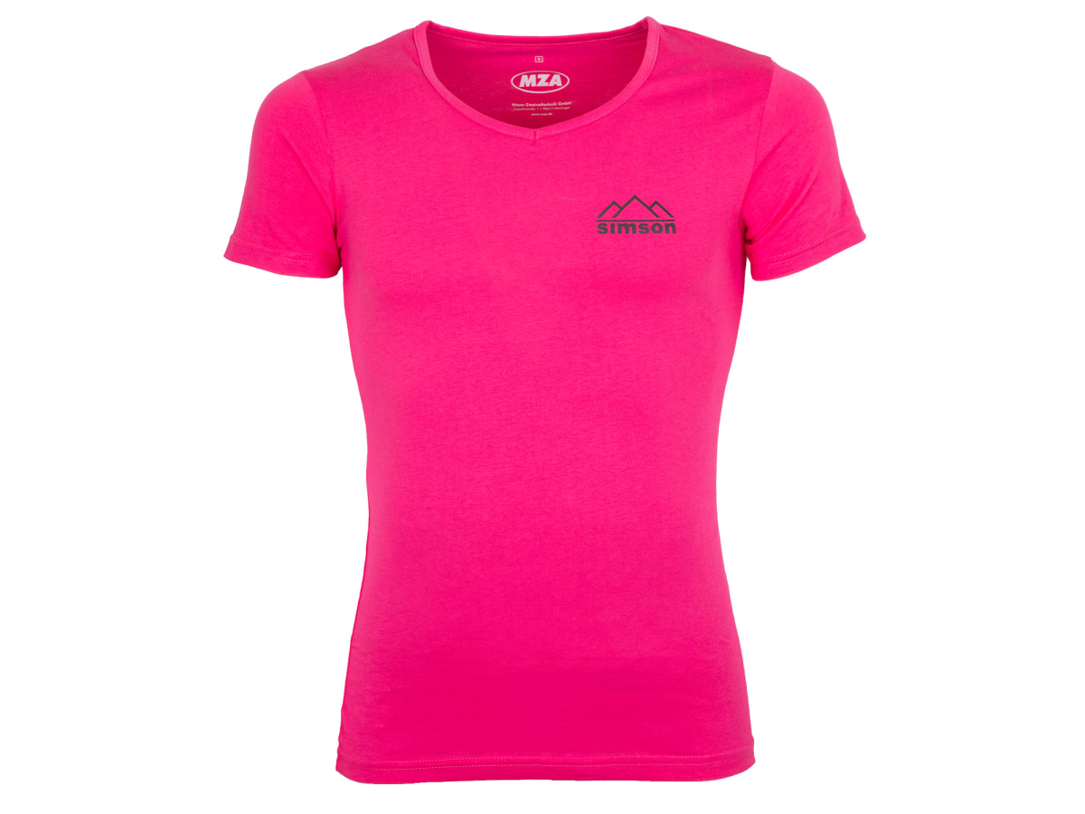 Damen-T-Shirt Farbe: pink - Motiv: Suhler Berge L