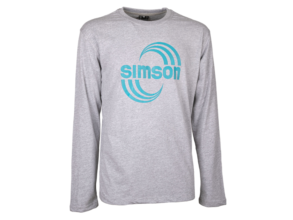 Longsleeve, Langarmshirt - Farbe: grau - Motiv: SIMSON Cross XS
