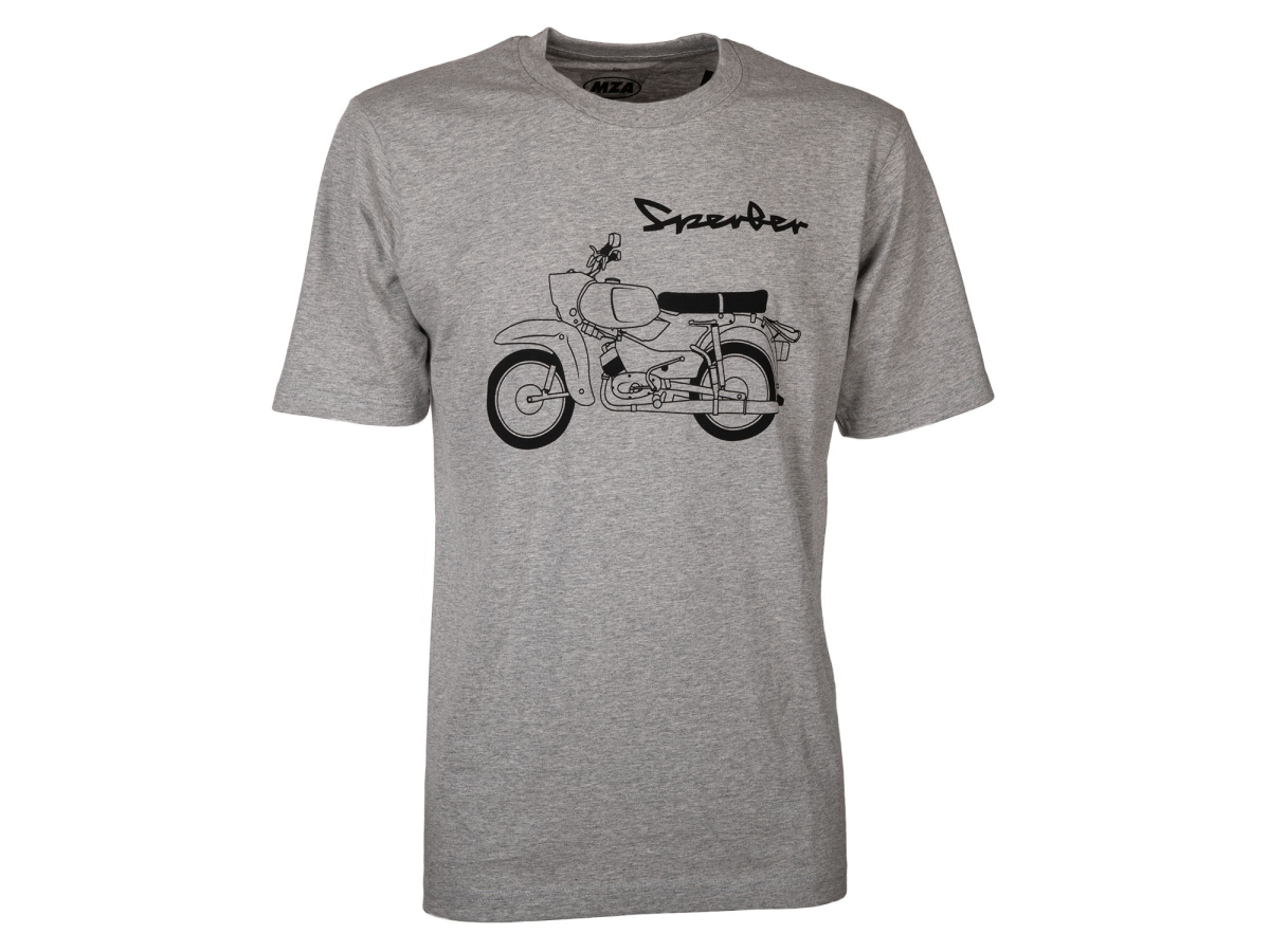 T-Shirt Farbe: hellgrau meliert - Motiv: Sperber Basic - 100% Baumwolle XXL